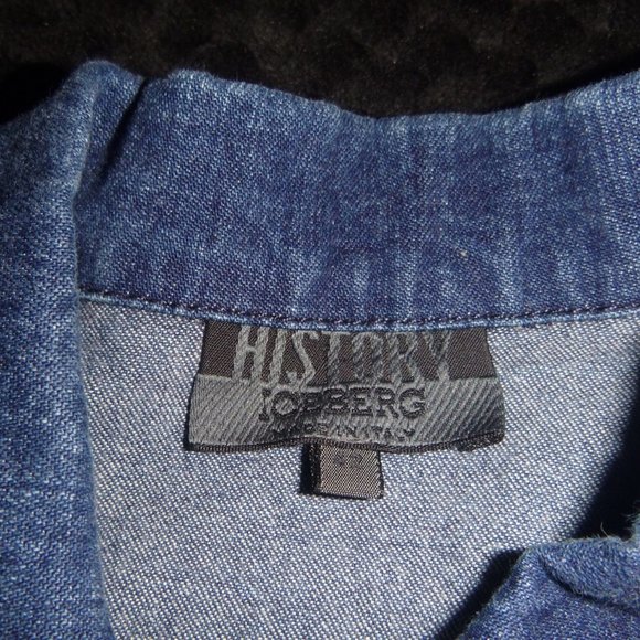VINTAGE MAGGIE SIMPSON embroidered denim Jean Jacket Iceberg History 42 M vtg - Picture 3 of 4